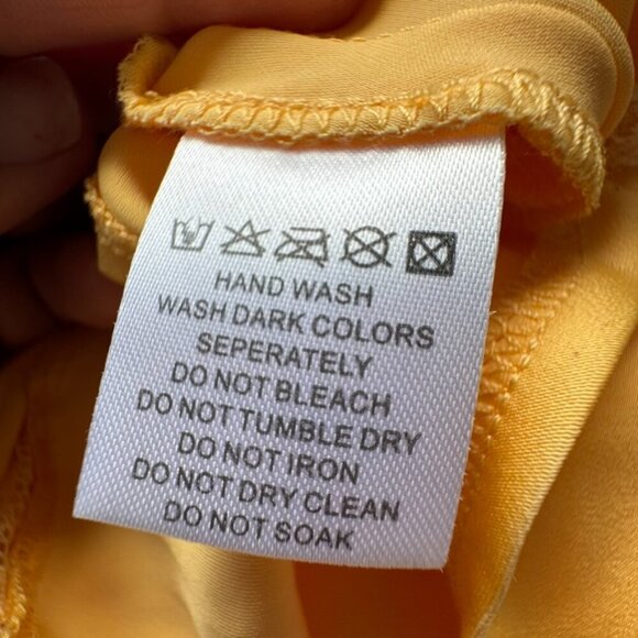 Meshki Chandra Lace Detail Satin Maxi Dress Lemon Size XXL Event Formal Wedding - Picture 13 of 13